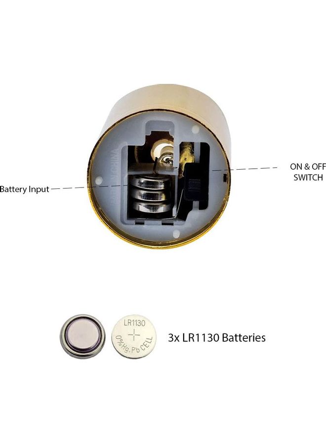 مجموعة شموع صغيرة عديمة اللهب بإضاءة LED تعمل بالبطارية من 12 قطعة ذهبي 4x5سم - Image 3